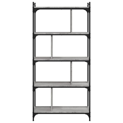 vidaXL Bookcase 5-Tier Grey Sonoma 76x32x158 cm Engineered Wood 3