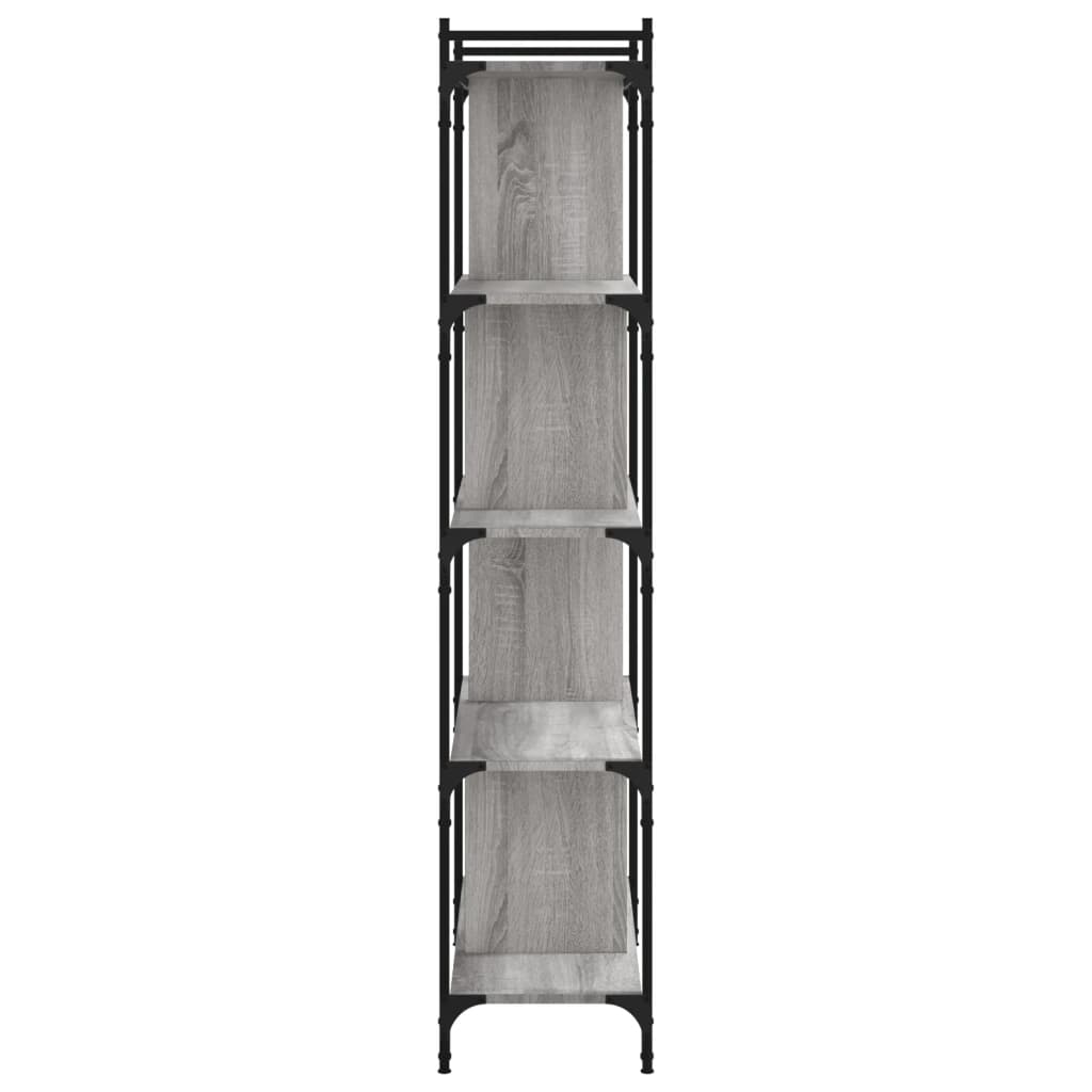 vidaXL Bookcase 5-Tier Grey Sonoma 76x32x158 cm Engineered Wood 5