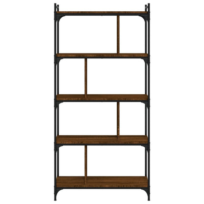 vidaXL Bookcase 5-Tier Brown Oak 76x32x158 cm Engineered Wood 3