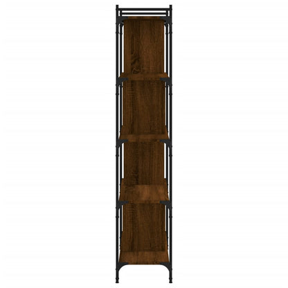 vidaXL Bookcase 5-Tier Brown Oak 76x32x158 cm Engineered Wood 5