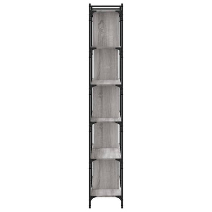 vidaXL Bookcase 6-Tier Grey Sonoma 76x32x192 cm Engineered Wood 5
