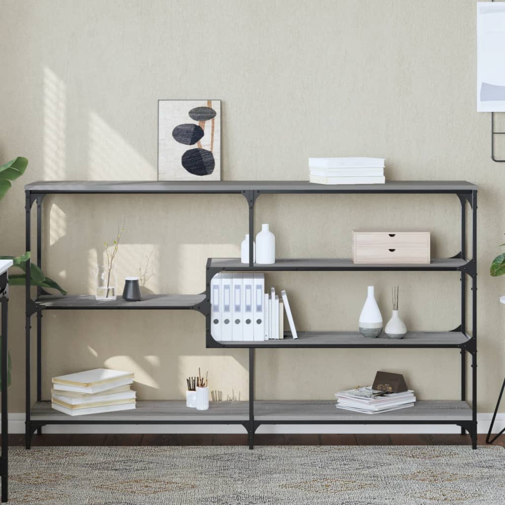 vidaXL Console Table Grey Sonoma 160x32x95 cm Engineered Wood 1