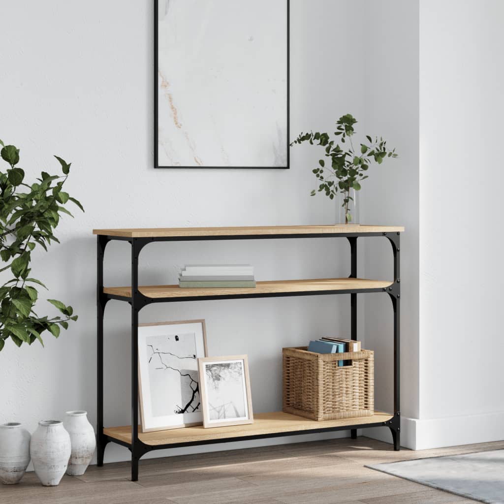 vidaXL Console Table Sonoma Oak 100x29x75 cm Engineered Wood 1