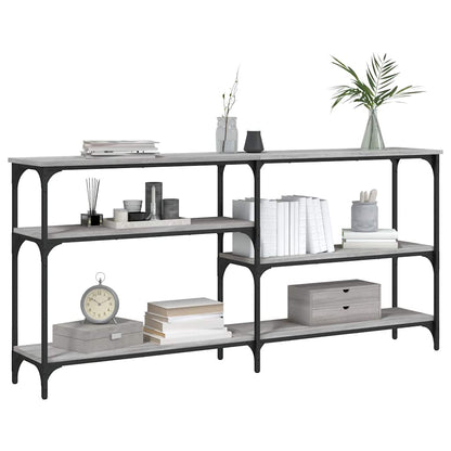 vidaXL Console Table Grey Sonoma 160x29x75 cm Engineered Wood 6