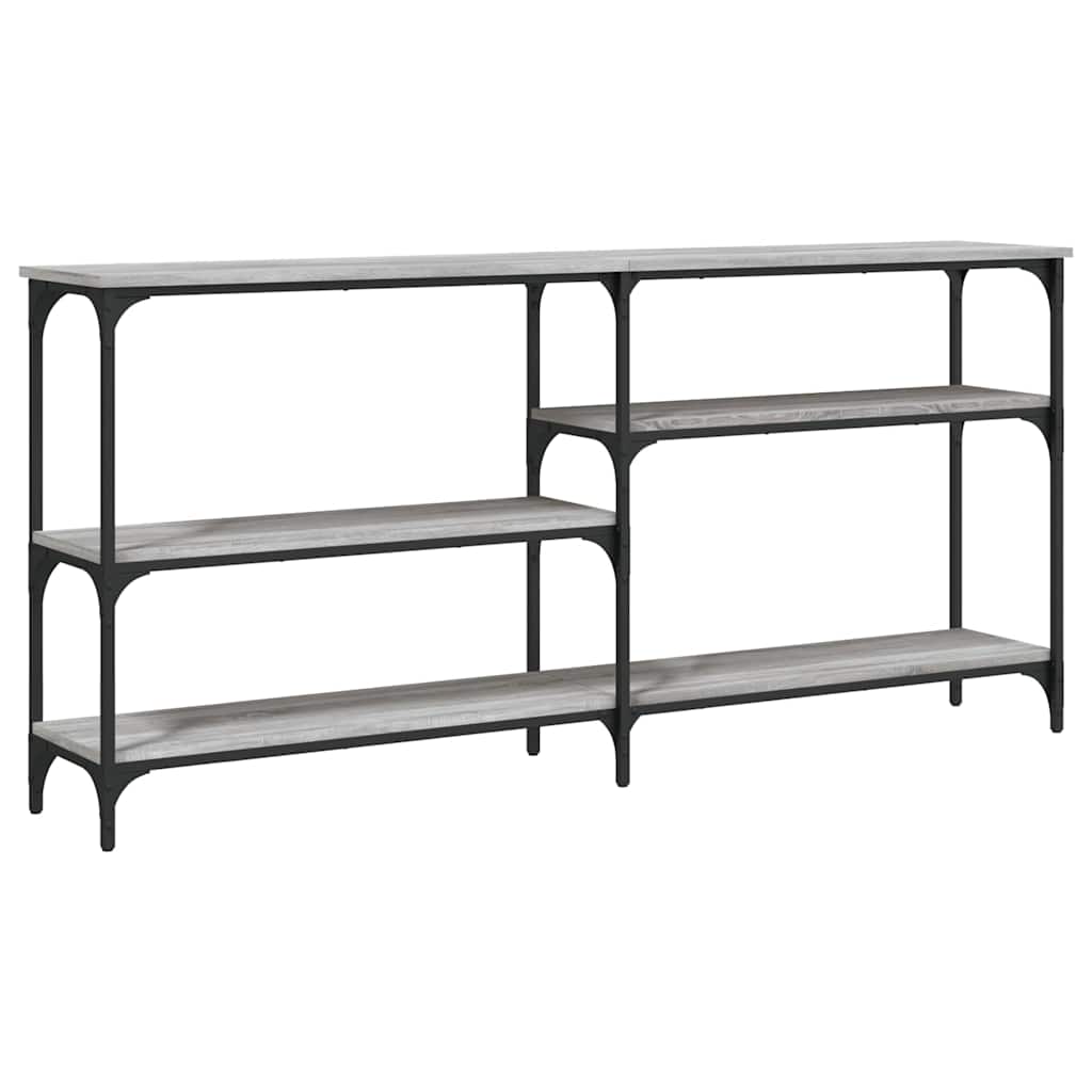 vidaXL Console Table Grey Sonoma 160x29x75 cm Engineered Wood 4