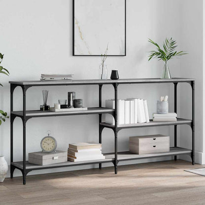 vidaXL Console Table Grey Sonoma 160x29x75 cm Engineered Wood 1