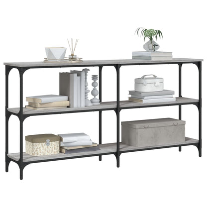 vidaXL Console Table Grey Sonoma 150x29x75 cm Engineered Wood 3