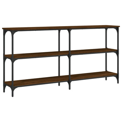 vidaXL Console Table Brown Oak 150x29x75 cm Engineered Wood 6