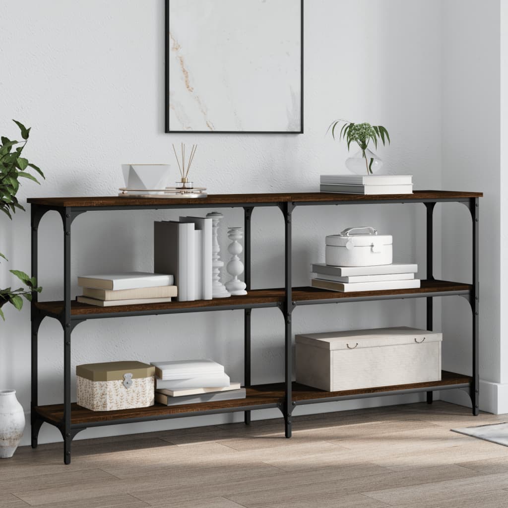 vidaXL Console Table Brown Oak 150x29x75 cm Engineered Wood 1