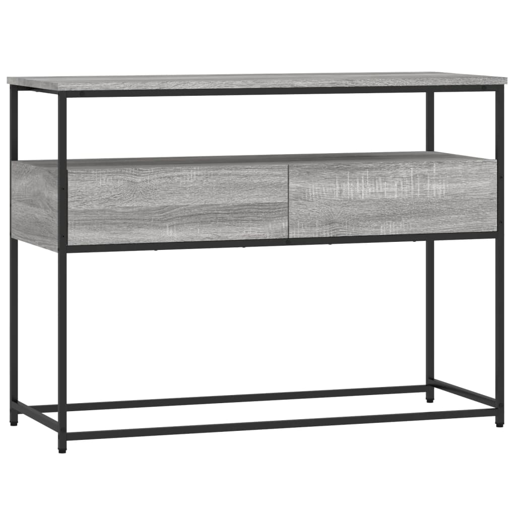 vidaXL Console Table Grey Sonoma 100x40x75 cm Engineered Wood 2