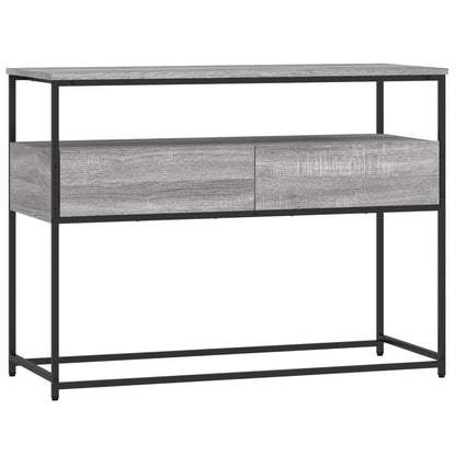 vidaXL Console Table Grey Sonoma 100x40x75 cm Engineered Wood 2