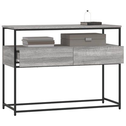 vidaXL Console Table Grey Sonoma 100x40x75 cm Engineered Wood 4