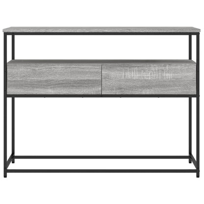vidaXL Console Table Grey Sonoma 100x40x75 cm Engineered Wood 6
