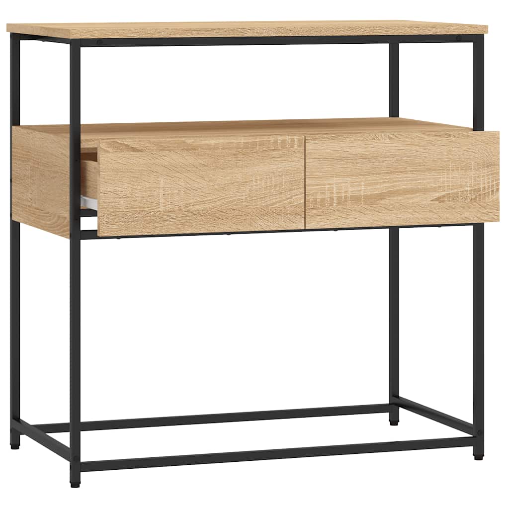 vidaXL Console Table Sonoma Oak 75x40x75 cm Engineered Wood 5
