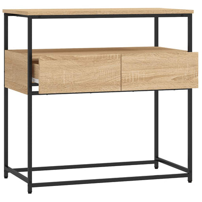 vidaXL Console Table Sonoma Oak 75x40x75 cm Engineered Wood 5