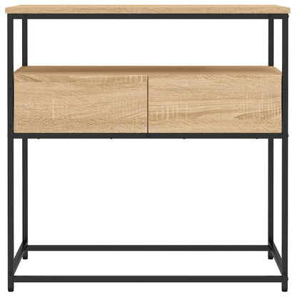 vidaXL Console Table Sonoma Oak 75x40x75 cm Engineered Wood 6