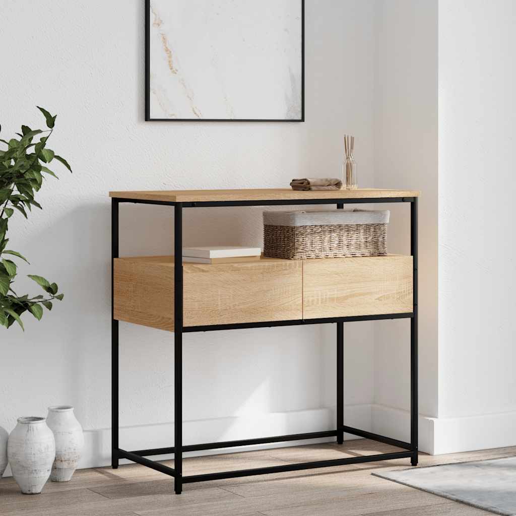 vidaXL Console Table Sonoma Oak 75x40x75 cm Engineered Wood 1