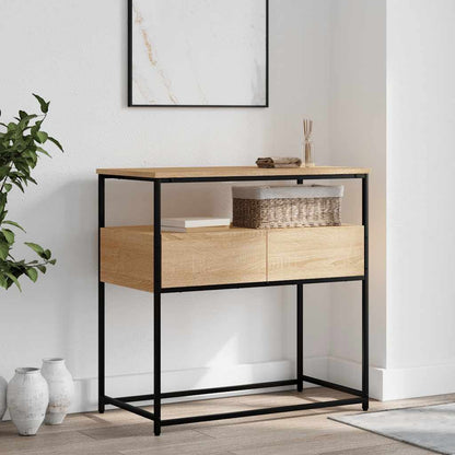 vidaXL Console Table Sonoma Oak 75x40x75 cm Engineered Wood 1