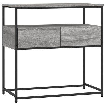 vidaXL Console Table Grey Sonoma 75x40x75 cm Engineered Wood 2