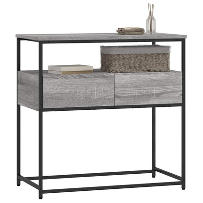 vidaXL Console Table Grey Sonoma 75x40x75 cm Engineered Wood 3