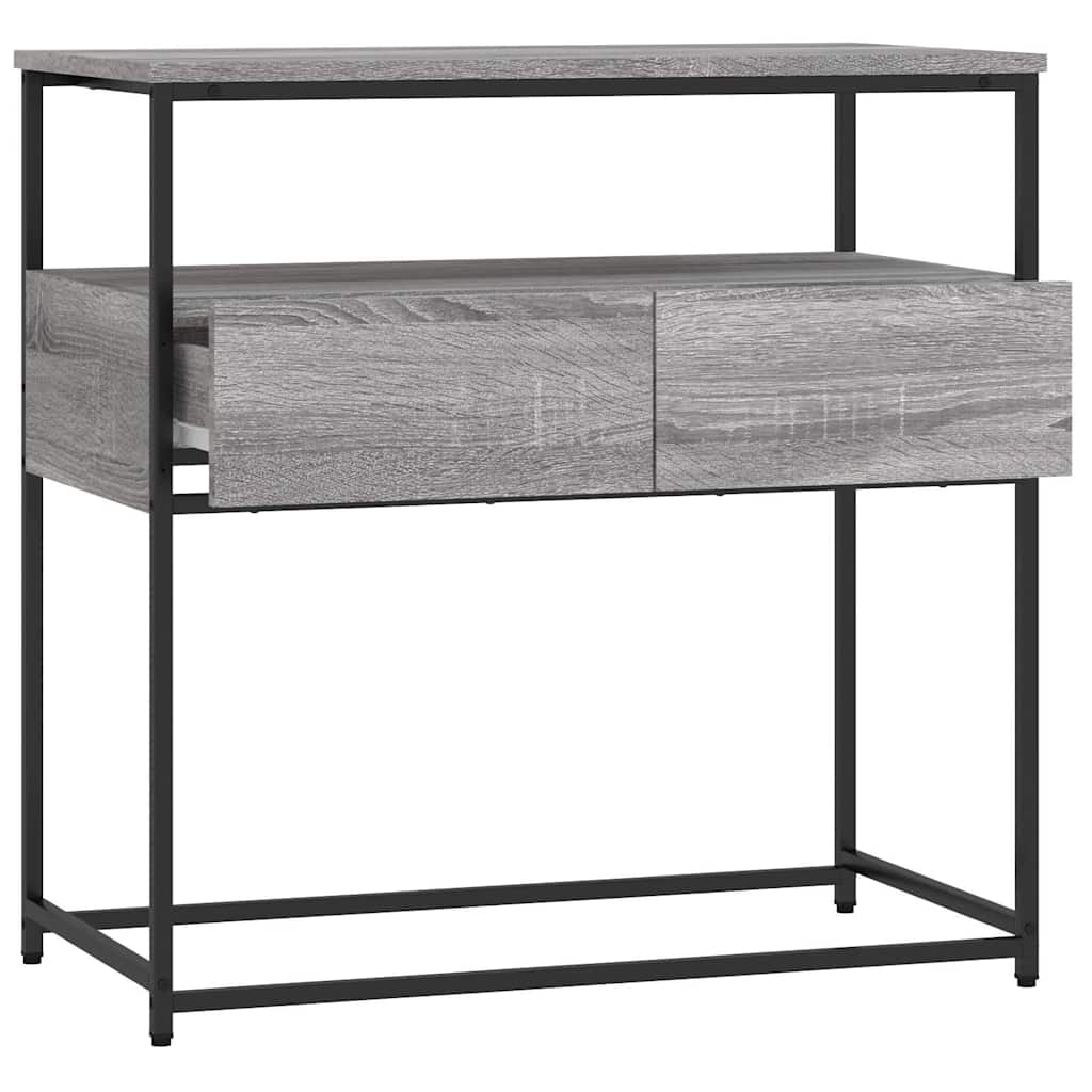 vidaXL Console Table Grey Sonoma 75x40x75 cm Engineered Wood 5