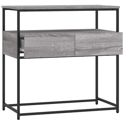 vidaXL Console Table Grey Sonoma 75x40x75 cm Engineered Wood 5