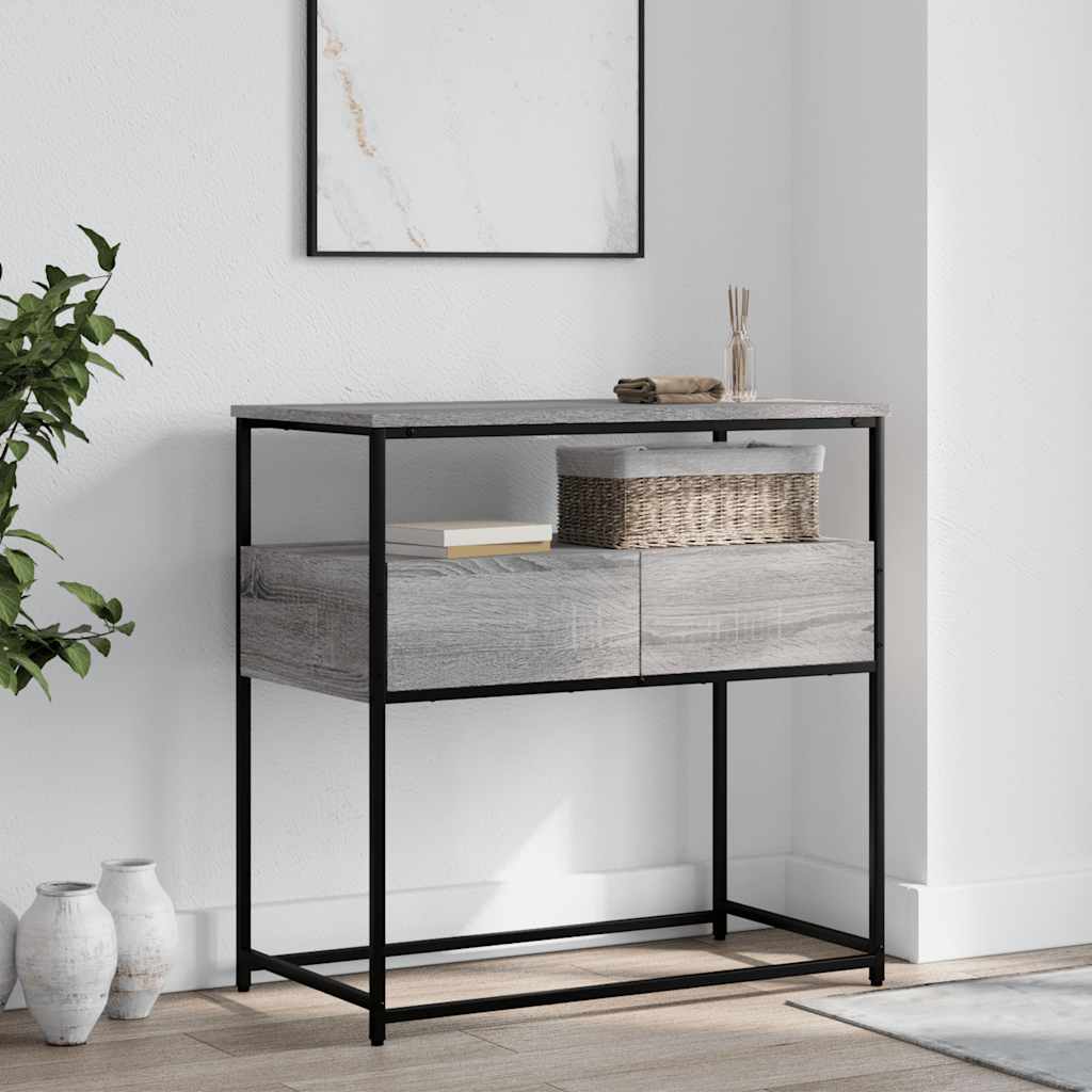 vidaXL Console Table Grey Sonoma 75x40x75 cm Engineered Wood 1