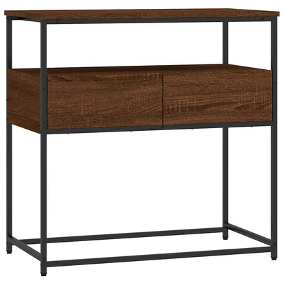 vidaXL Console Table Brown Oak 75x40x75 cm Engineered Wood 2