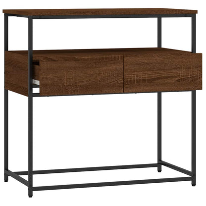vidaXL Console Table Brown Oak 75x40x75 cm Engineered Wood 5