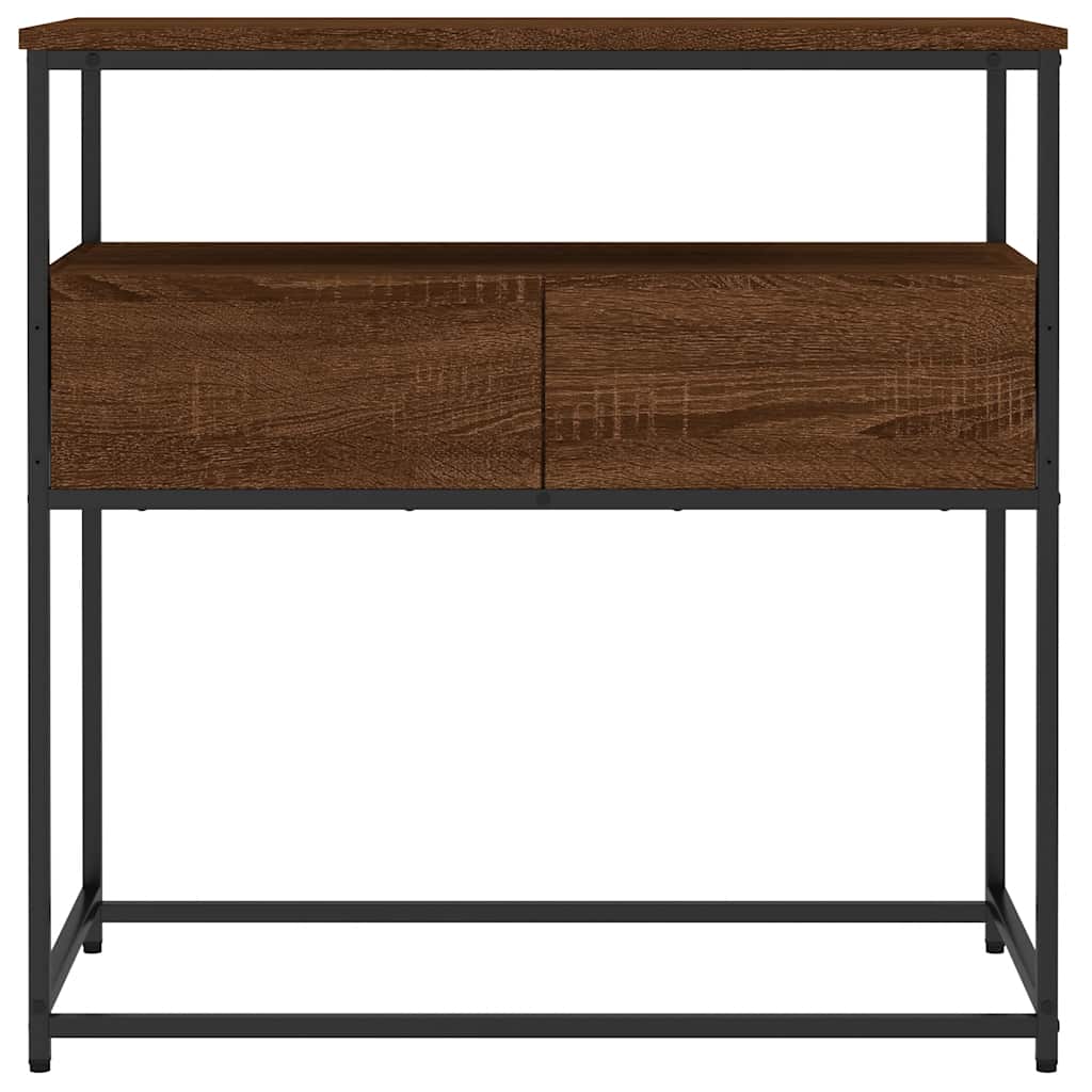 vidaXL Console Table Brown Oak 75x40x75 cm Engineered Wood 6