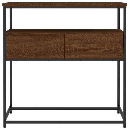 vidaXL Console Table Brown Oak 75x40x75 cm Engineered Wood 6