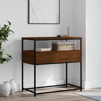 vidaXL Console Table Brown Oak 75x40x75 cm Engineered Wood 1