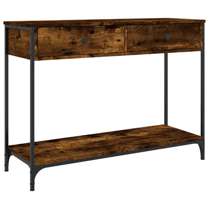 vidaXL Console Table Smoked Oak 100x34.5x75 cm Engineered Wood 2