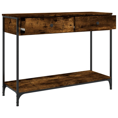 vidaXL Console Table Smoked Oak 100x34.5x75 cm Engineered Wood 5