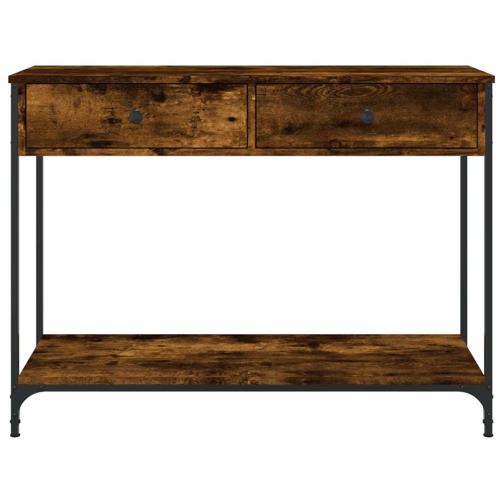 vidaXL Console Table Smoked Oak 100x34.5x75 cm Engineered Wood 6