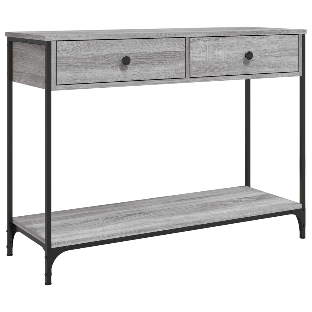 vidaXL Console Table Grey Sonoma 100x34.5x75 cm Engineered Wood 2
