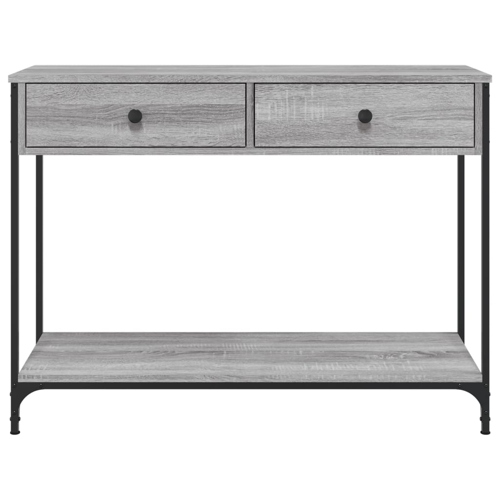 vidaXL Console Table Grey Sonoma 100x34.5x75 cm Engineered Wood 6