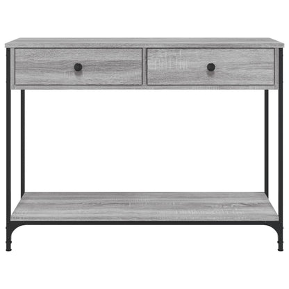 vidaXL Console Table Grey Sonoma 100x34.5x75 cm Engineered Wood 6