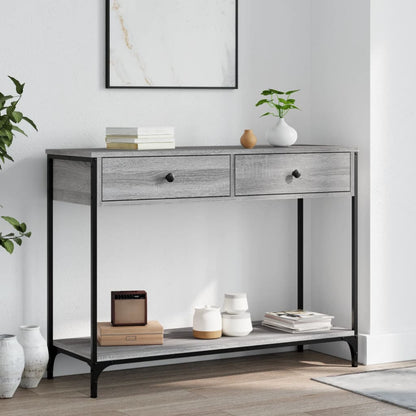 vidaXL Console Table Grey Sonoma 100x34.5x75 cm Engineered Wood 1