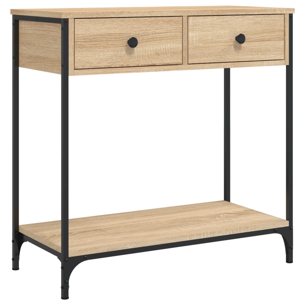 vidaXL Console Table | Sonoma oak | Engineered wood, Metal | Medium 2