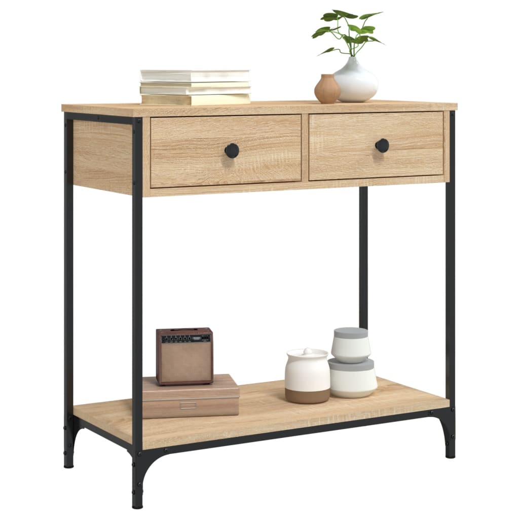 vidaXL Console Table | Sonoma oak | Engineered wood, Metal | Medium 3
