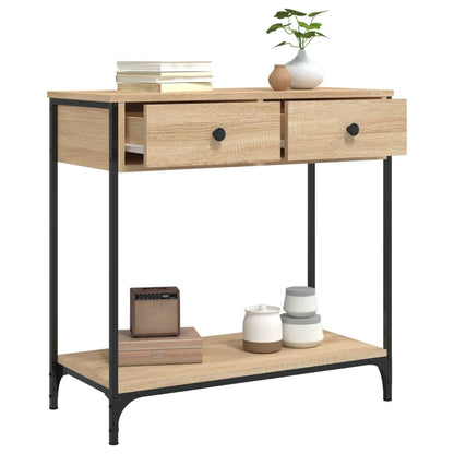 vidaXL Console Table | Sonoma oak | Engineered wood, Metal | Medium 4
