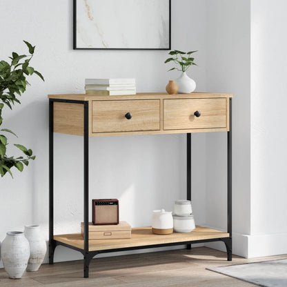 vidaXL Console Table | Sonoma oak | Engineered wood, Metal | Medium 1
