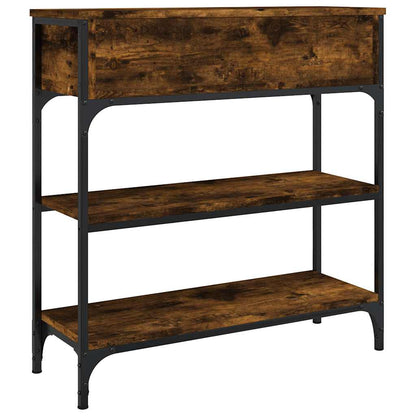 vidaXL Console Table Smoked Oak 72,5x25x75 cm Engineered Wood 5