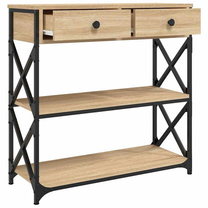 Console Table 75x28x75 cm Engineered Wood Sonoma oak 75 cm