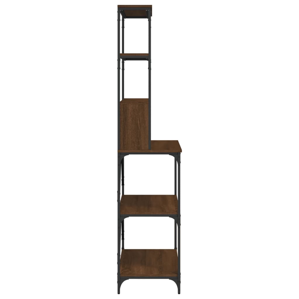 vidaXL Baker's Rack 6-Tier Brown Oak 90x40x180 cm Engineered Wood 5
