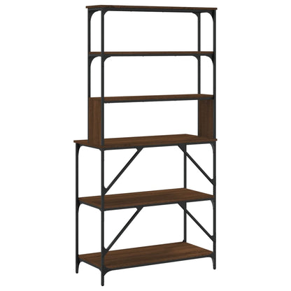 vidaXL Baker's Rack 6-Tier Brown Oak 90x40x180 cm Engineered Wood 6