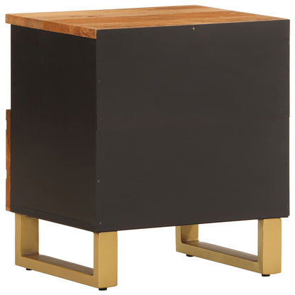 vidaXL Bedside Cabinets 2 pcs Brown and Black Solid Wood Mango 6