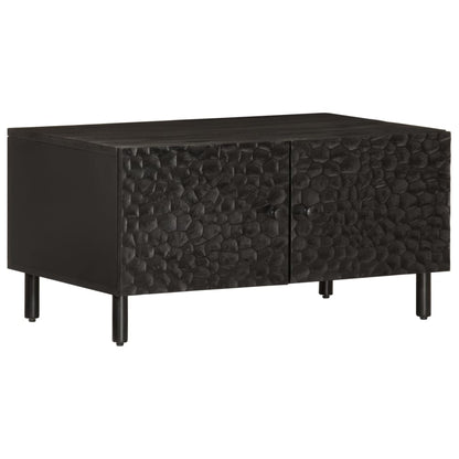 vidaXL Coffee Table Black 80x50x40 cm Solid Wood Mango 1