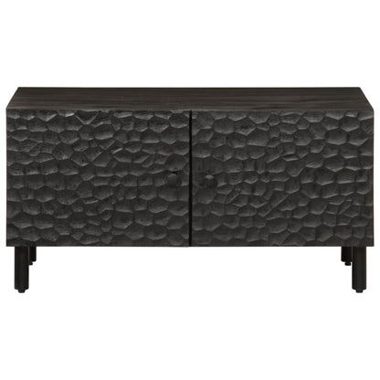 vidaXL Coffee Table Black 80x50x40 cm Solid Wood Mango 3